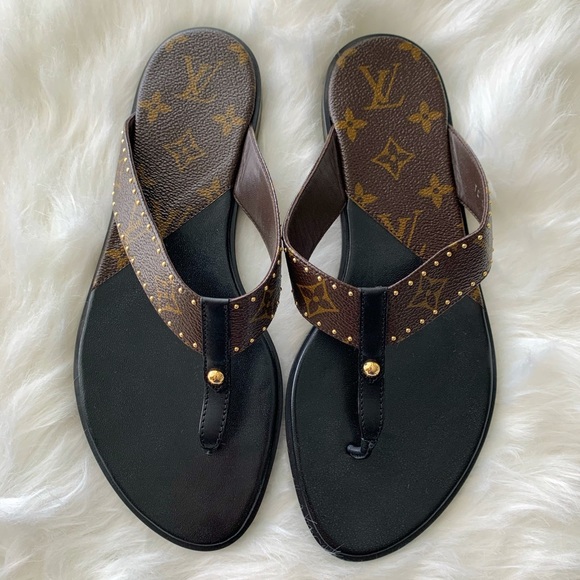 Louis Vuitton | Shoes | Louis Vuitton Sunny Flat Thong Monogram Sandal |  Poshmark
